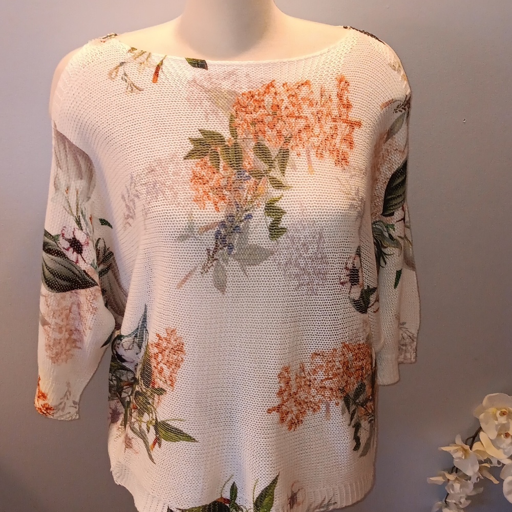 Collezioni Leonardo floral knit sweater